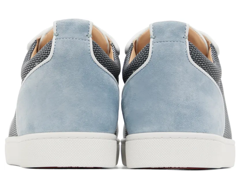 Christian Louboutin Blue & Gray Louis Junior Spikes Sneakers (3220170) (2)