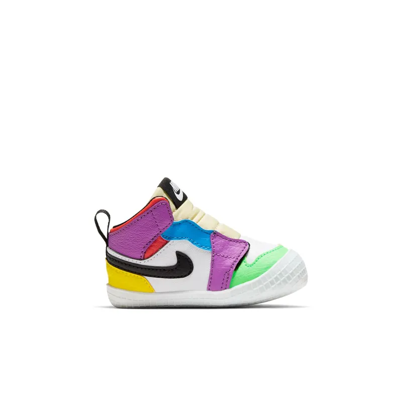 Jordan 1 Crib Bootie Multi-color White/Black-Lightbulb-Team Orange (AT3745-109)