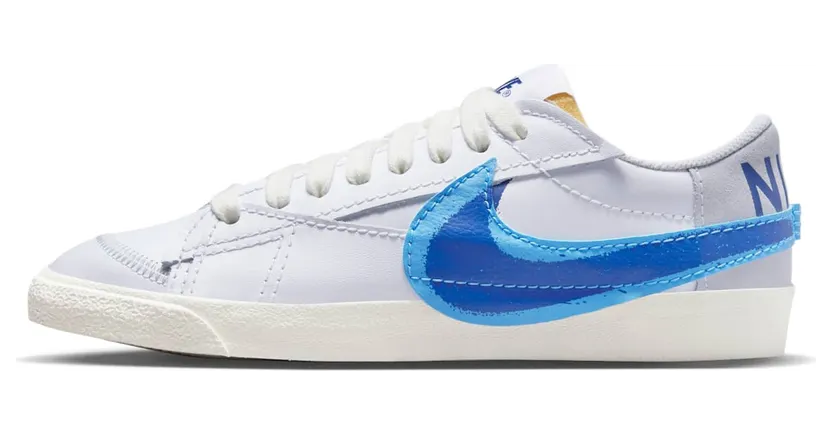 Nike Blazer Low 77 Jumbo Double Swoosh White University Blue (FN3413-100)