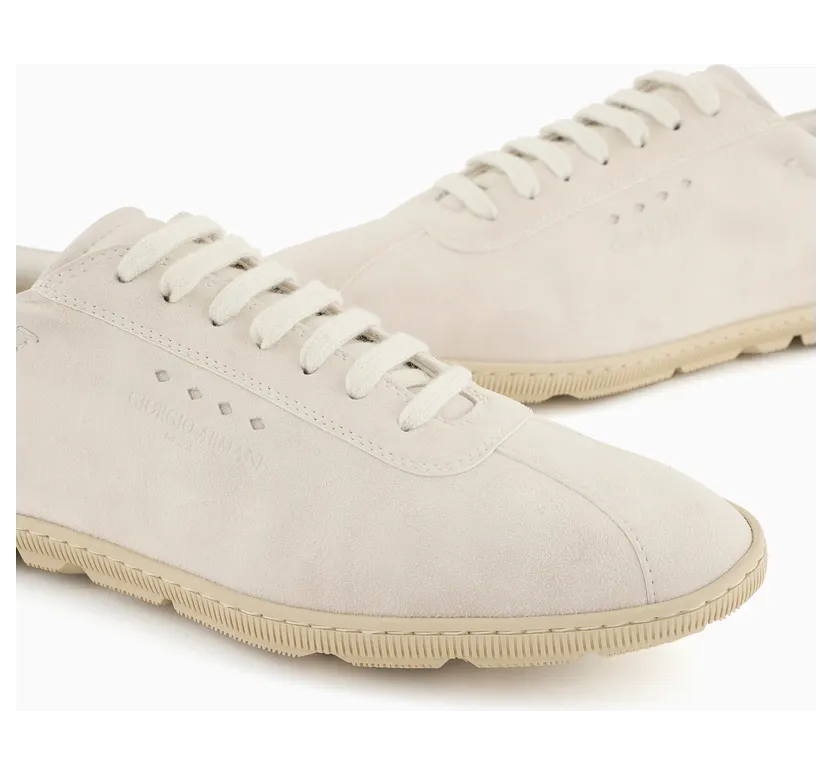 Armani Low-Top Suede Lace-Up Sneakers With Rubber Sole (X2X208-XF829-00638) (5)