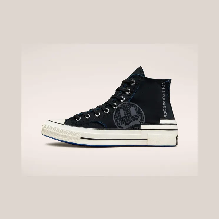 Converse Chuck 70 Hacked Heel Tear Away Black/iron Grey/Blue (A02407C)