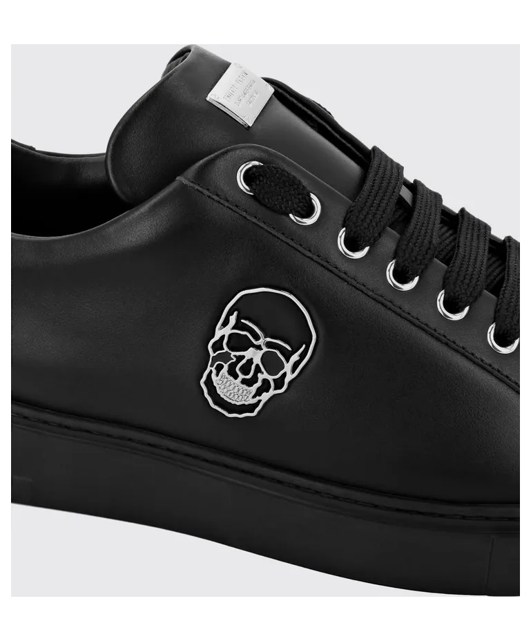 Philipp plein Skull Print Smooth Leather Low-Top Sneakers Black (LADSUSC0789PLE005N0202) (3)