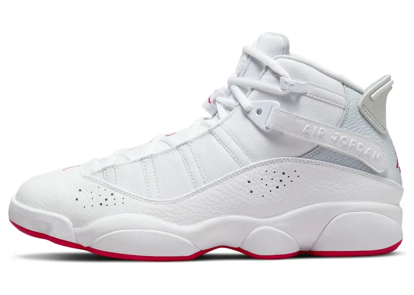 Jordan 6 Rings “White / Pure Platinum / Mystic Hibiscus” (322992-116)