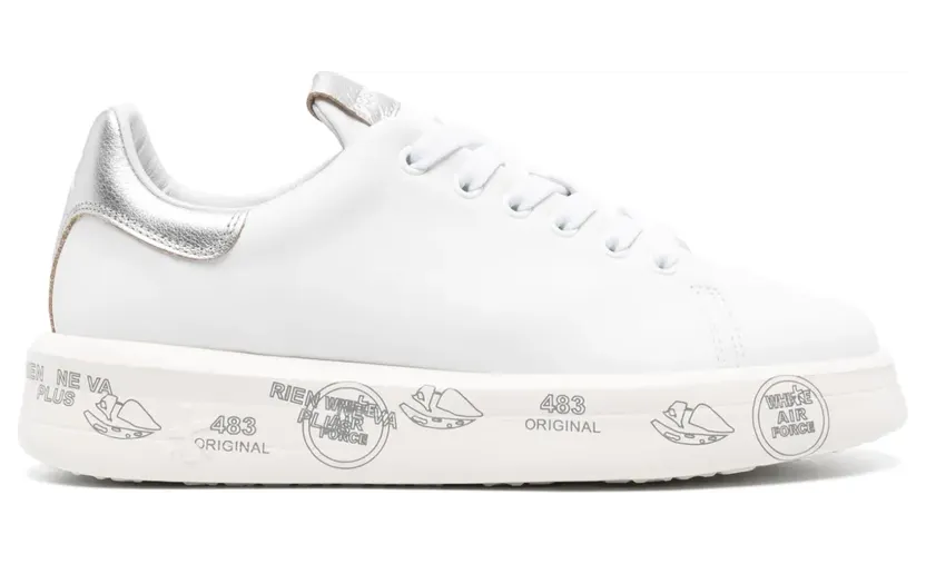 Premiata Belle 6823 leren sneakers – Wit