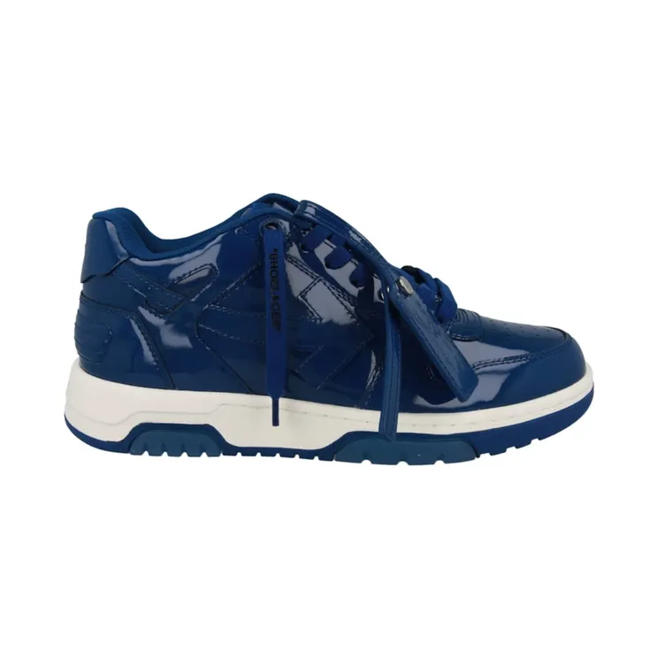 OFF-WHITE Out Of Office OOO Low Tops Blue Patent Leather (OMIA189SLEA0024545)