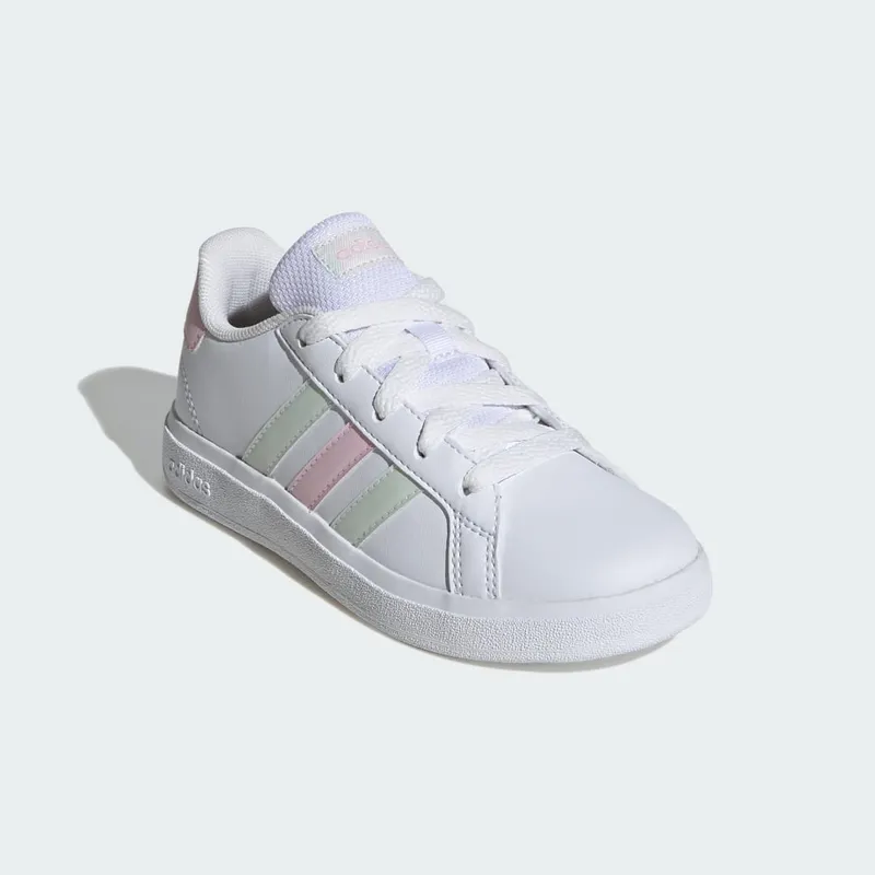 Adidas Grand Court Lifestyle Tennis Lace-Up Cloud White / Crystal Jade / Clear Pink (IH4886)