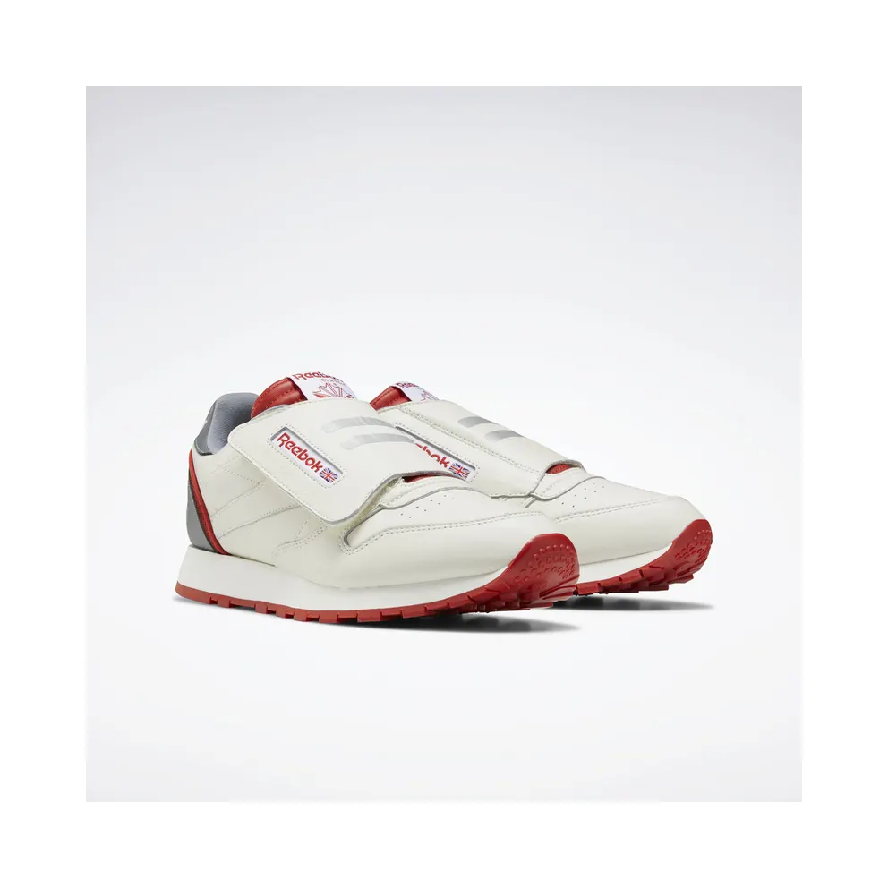 Reebok Classic Leather Stomper Chalk/Legacy Red/Pure Grey 6 (Other Brands Reebok)