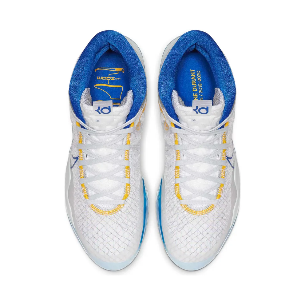 Nike KD 12 Warriors Home White/Metallic Gold-Game Royal-Amarillo (AR4229-100)