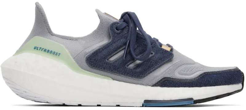 Adidas Ultraboost 22 Halo Silver / Shadow Navy / Linen Green (GX9158)