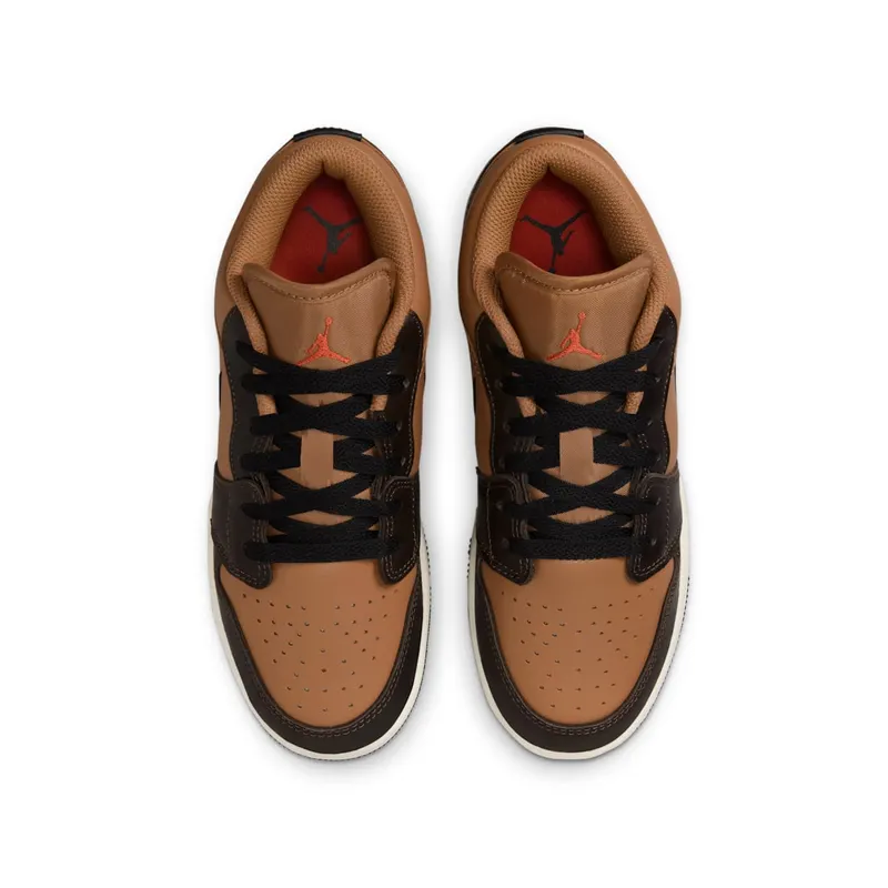 Nike Air Jordan 1 Low SE GS “Flax Baroque Brown” (HQ3604-201)