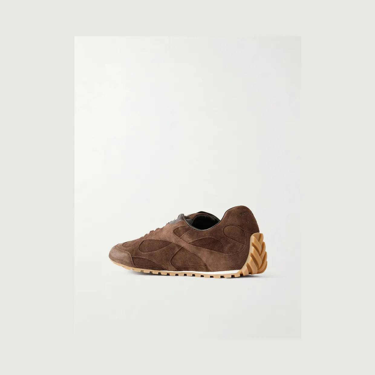Bottega Veneta Orbit Flash Leather-Trimmed Suede Sneakers Brown (867926V3MS0) (4)