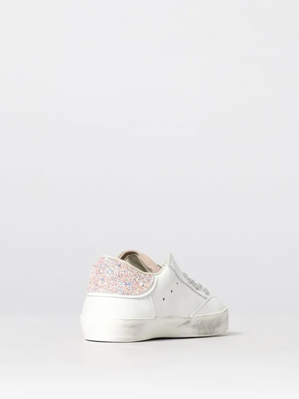 Philippe Model Leather Sneakers with Glitter Philippe Model White (833401) (2)