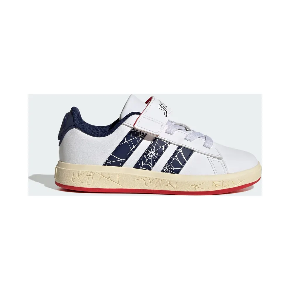 Adidas ADIDAS MARVEL SPIDER-MAN GRAND COURT Shoes KIDS Cloud White / Dark Blue / Warm Vanilla (KI9122)