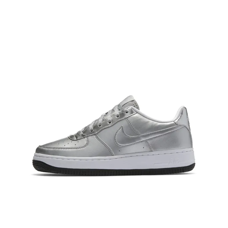 Nike  Air Force 1 Low Metallic Silver (GS) Metallic Silver/White-Black (877083-001)