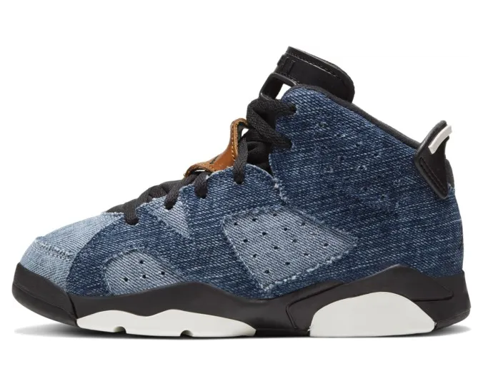 Air Jordan 6 Retro PS ‘Washed Denim’ Washed Denim/Sail/Varsity Red/Black (CV5487-401)