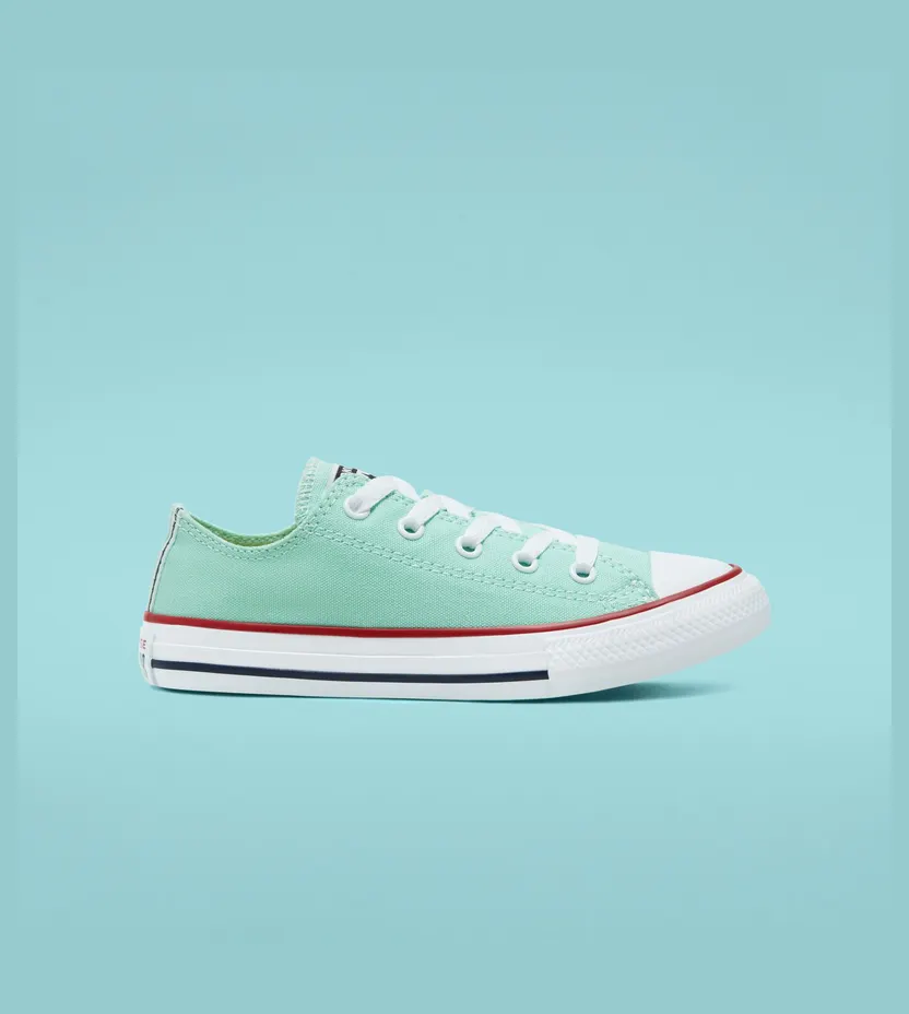 Converse Seasonal Color Chuck Taylor All Star Low Top voor kids Ocean Mint/garnet/white (666821C)