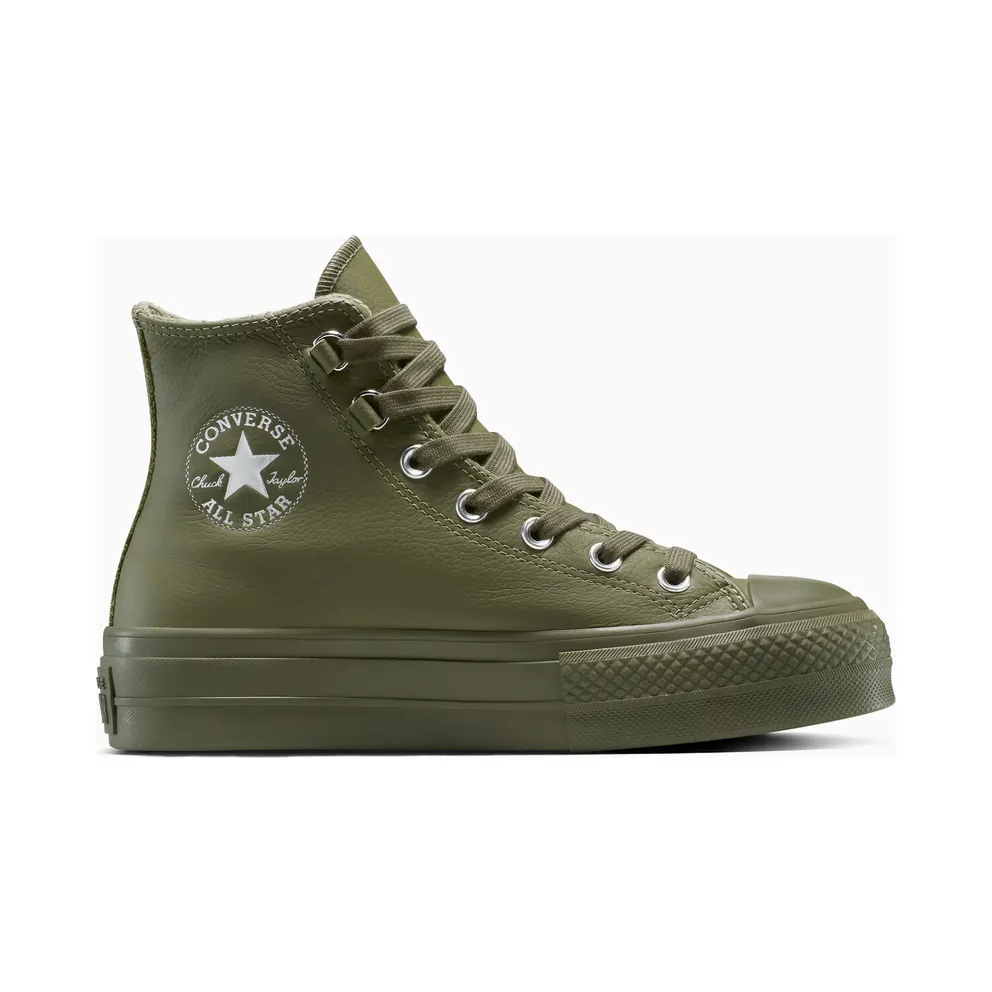Converse Chuck Taylor All Star Lift Platform Leather Utility/Utility/Silver (A12968C)