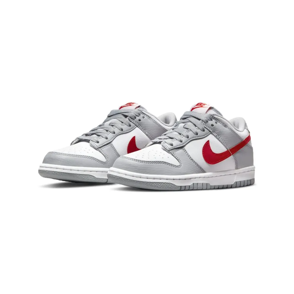 Nike Dunk Low White Grey Red (GS) (DV7149-001)