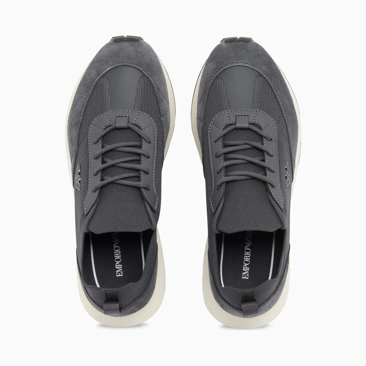Armani Low-Top Sneakers In Suede And Mesh With A Rubber Sole (EM003739-AF19724-M8478) (3)