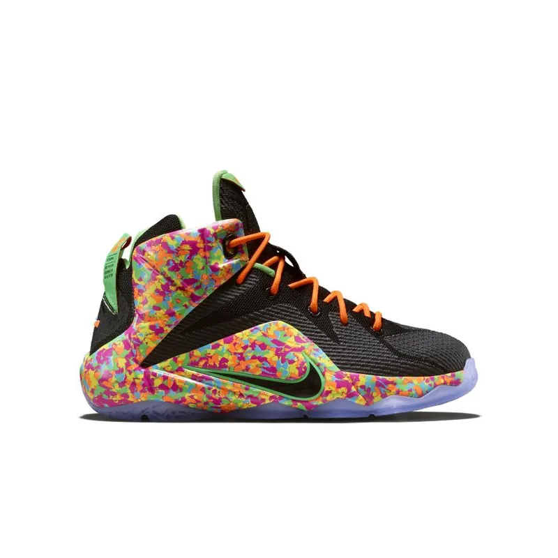 Nike LeBron 12 Fruity Pebbles (GS) Black/Black-Multi-Color (685181-008)