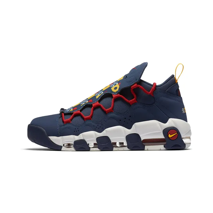 Nike Air More Money Nautical “Midnight Navy / Sail / Gym Red” (AR5396-400)
