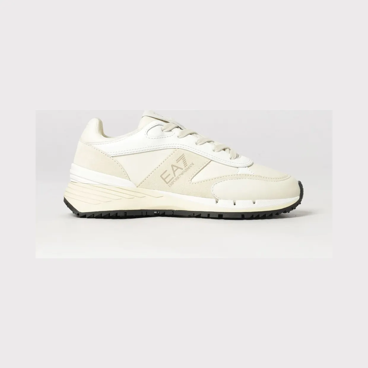 Armani OTG Black and White Luxe sneakers in leather, suede and technical fabric Beige (7X000861_AF27953_M0454) (2)