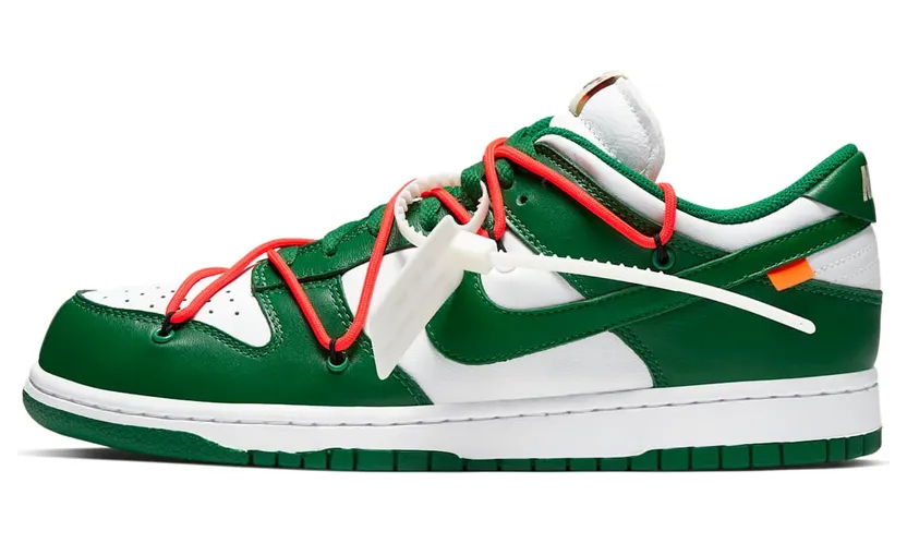 Nike Dunk Low LTHR OW Off-White – “White / Pine Green” (CT0856-100)