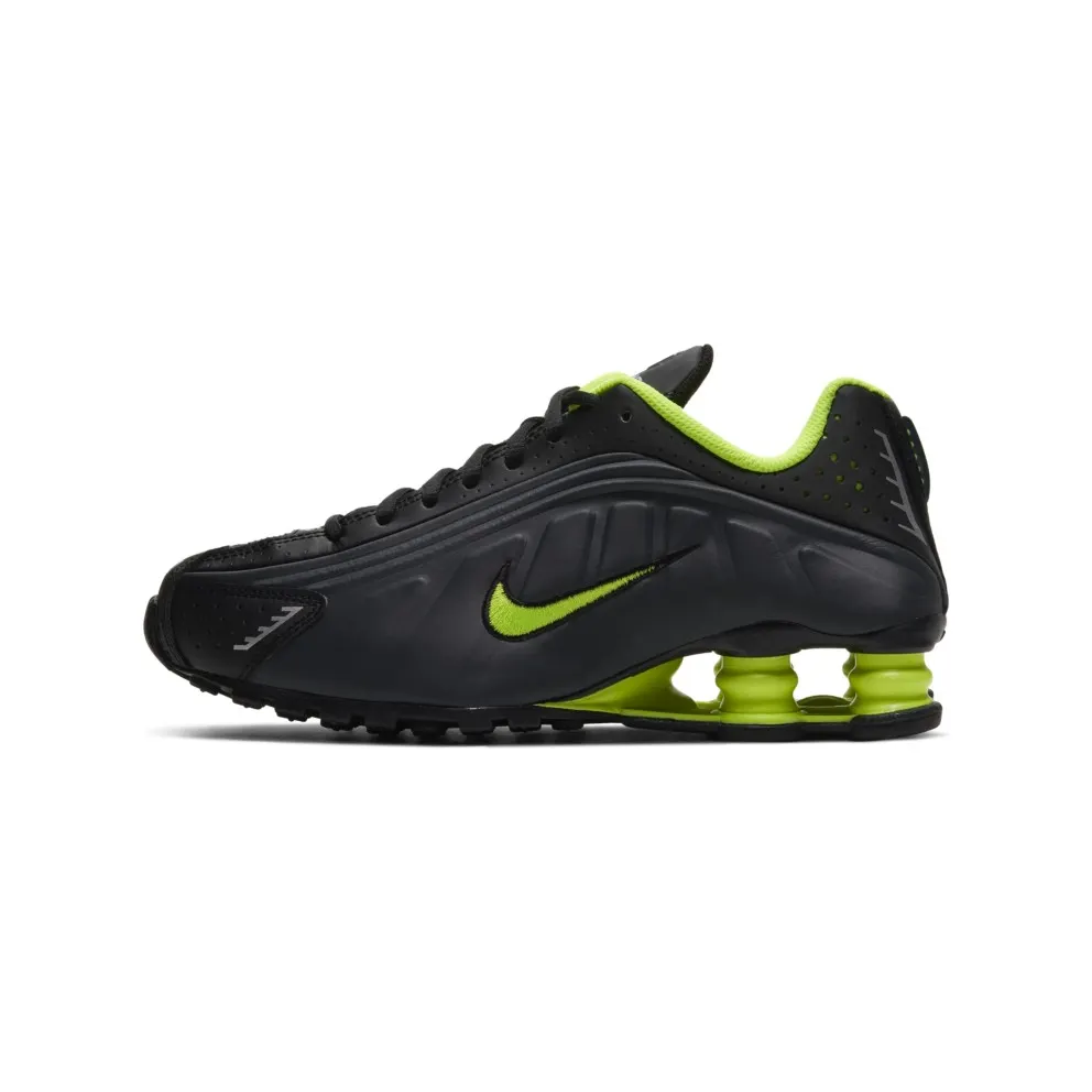 Nike Shox R4 Black Volt (GS) Black/Anthracite/Metallic Silver (CW2626-002)