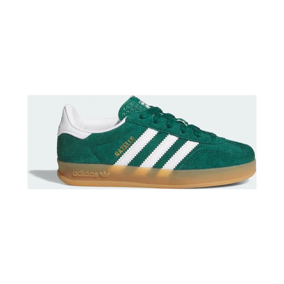 Adidas GAZELLE INDOOR Shoes Collegiate Green / Cloud White / Gum (IH9134)