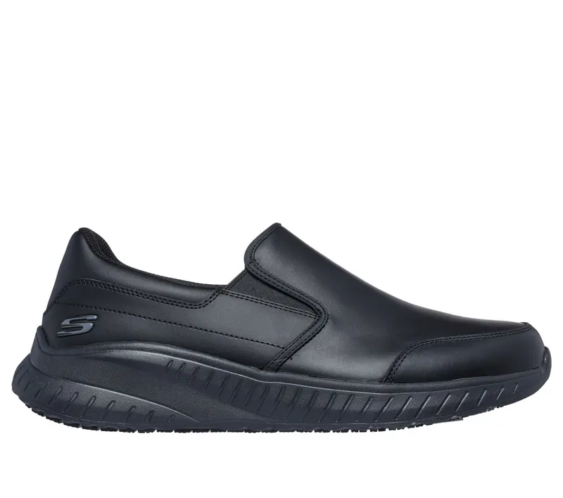 Skechers Work Slip-Resistant Relaxed Fit Squad Chaos – Rockrath “Black” (200292ECBLK)