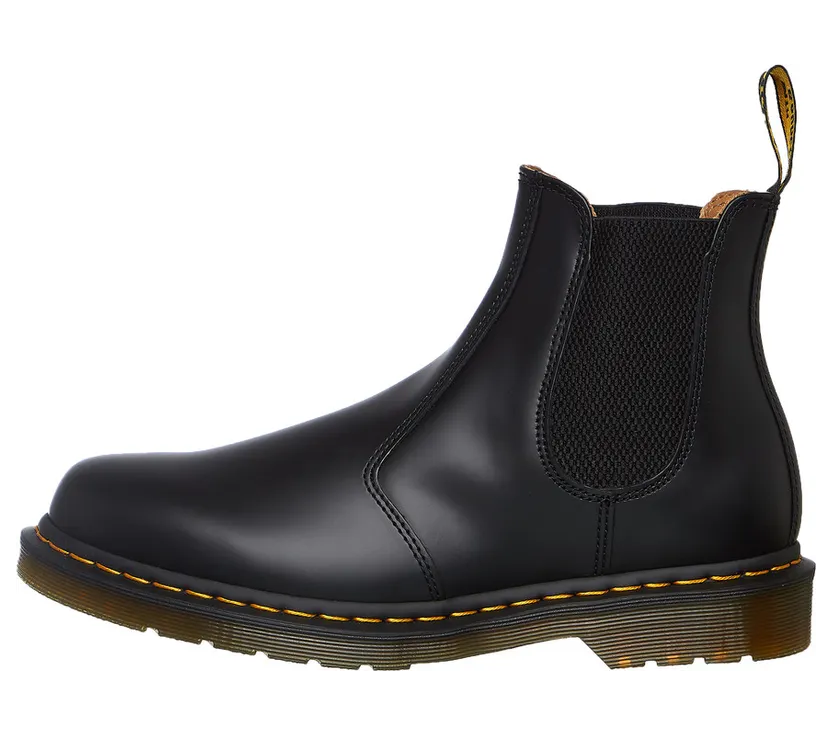 Dr. Martens 2976 Yellow Stitch Chelsea Boot Black Smooth (22227001)