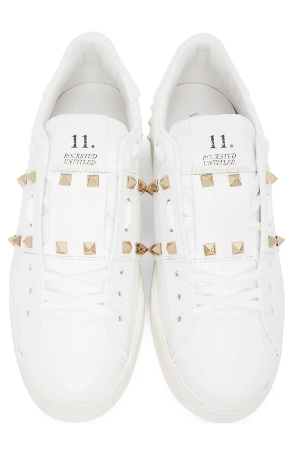 Valentino Garavani White Rockstud Untitled Open Sneakers (WW2S0A01BHS) (5)