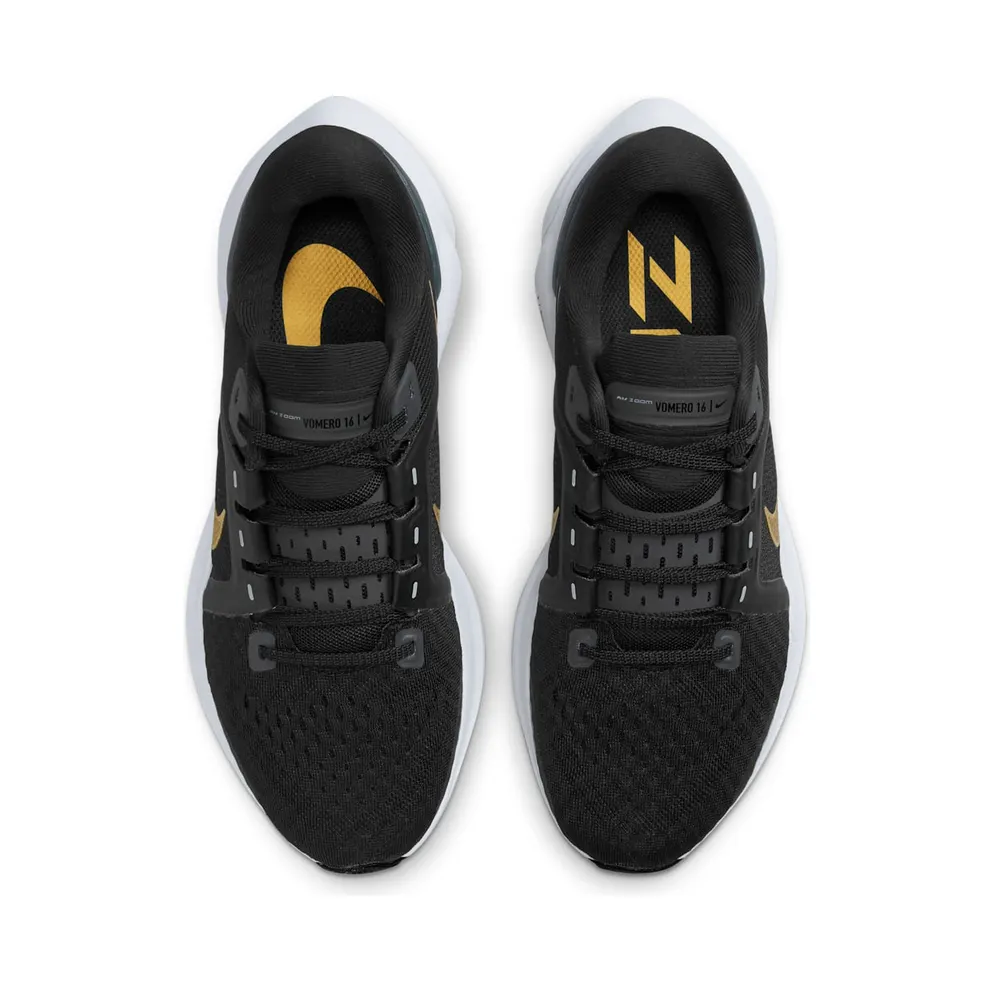 Nike Air Zoom Vomero 16 Black Metallic Gold Coin (W) “Black / Dark Smoke Grey / Pure Platinum / Metallic Gold Coin” (DA7698-003)