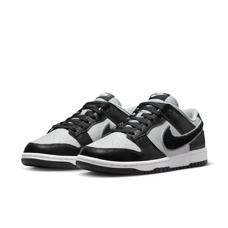 Nike Dunk Low “Chenille Swoosh Black Grey” (DQ7683-001)