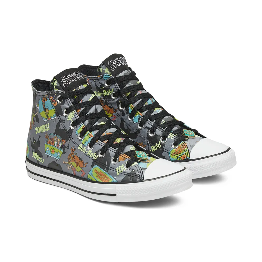 Converse Scooby-Doo x Chuck Taylor All Star High ‘Chased By Ghosts’ Almost Black/White/Multi (169073C)