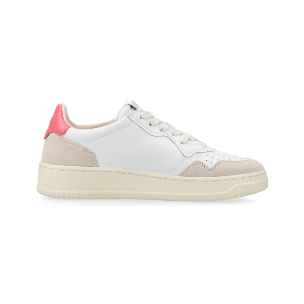 Autry Medalist Low W (White / pink) – AULWLS78