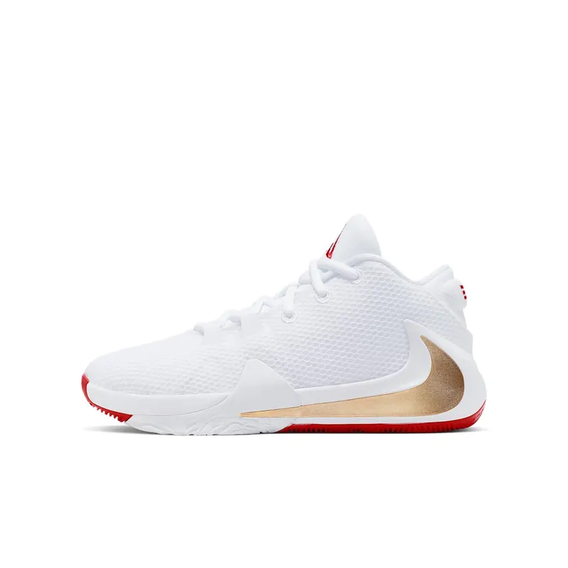 Nike Zoom Freak 1 Roses (GS) White/Metallic Gold-University Red (BQ5633-100)