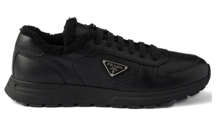 Prada Prax leren sneakers – Zwart (2EE443FA000EGM)