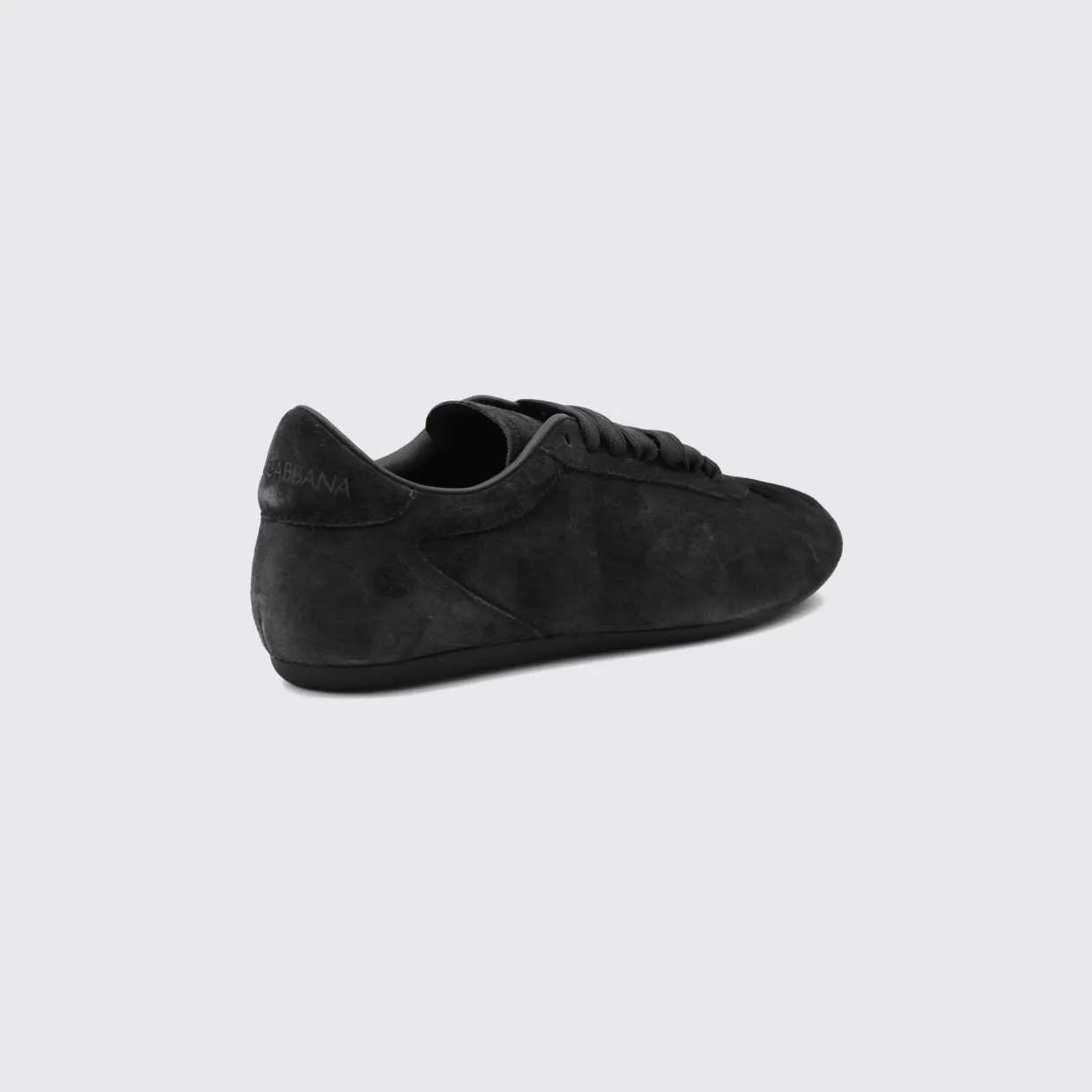 Dolce & Gabbana Suede Low-Top Sneakers with Embossed Logo Black (CK2485A058180999) (2)