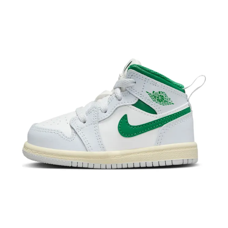 Jordan 1 Mid TD “Summit White / Pure Platinum / Sail / Pine Green” (DQ8425-142)