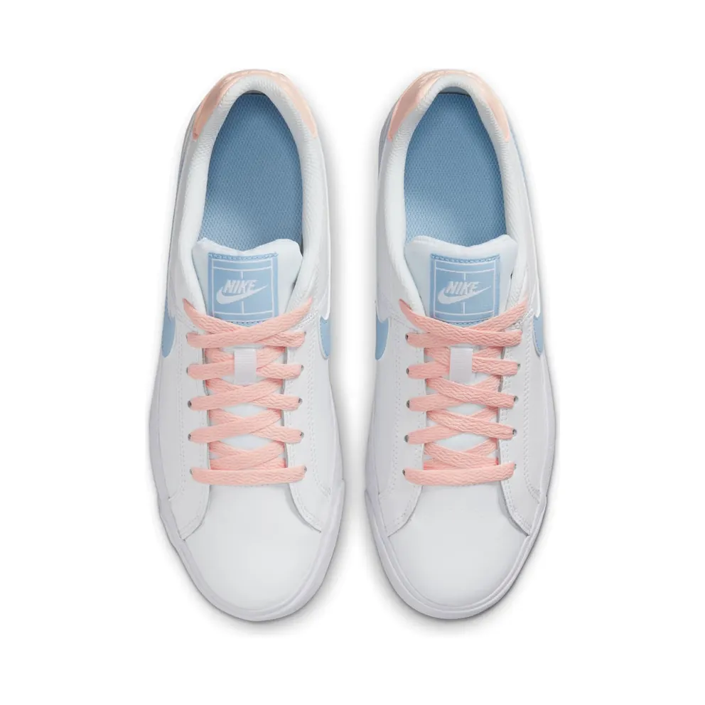 Nike Court Royale Low AC “White / Crimson Tint / Psychic Blue” (AO2810-108)