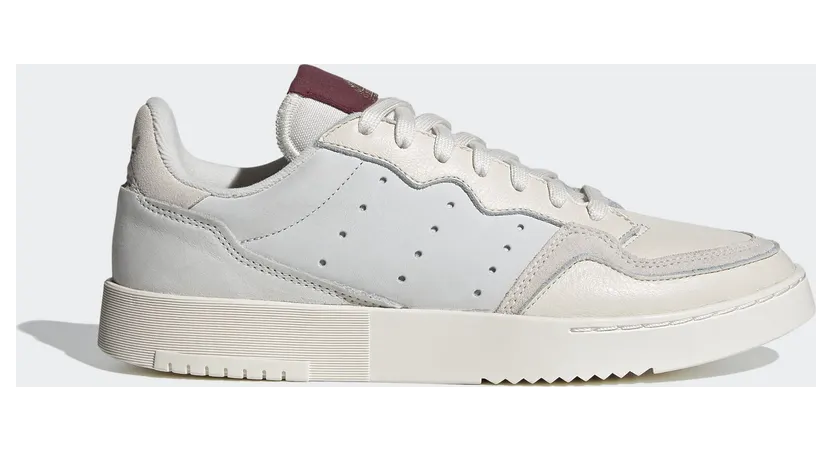 Adidas Supercourt ‘Chalk White Burgundy’ Chalk White/Chalk White/Collegiate Burgundy (EF5868)