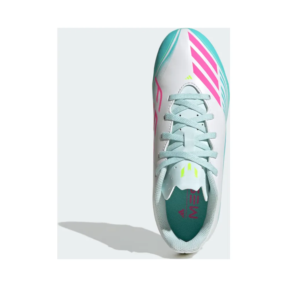 adidas F50 Messi Club Firm Ground / Multi Ground Football Boots Kids “Cloud White / Lucid Pink / Flash Aqua” (JQ0950)