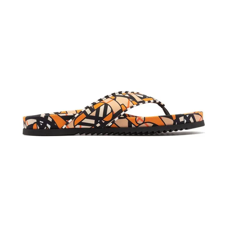 Burberry Monogram Print Sandal Orange White (8056657)
