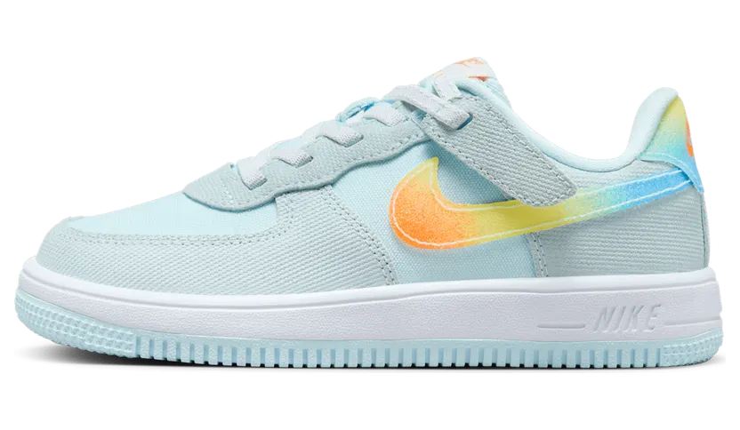 Nike Force 1 Low EasyOn PS “Glacier Blue Light Lemon Twist Aquarius Blue Total Orange” (HF4783-474)
