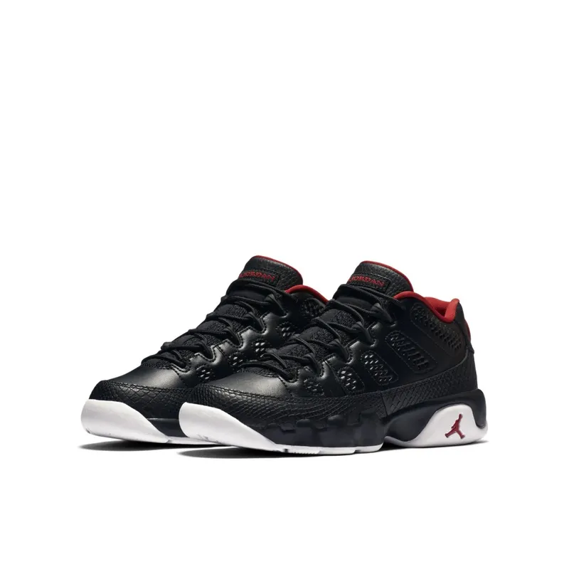 Jordan 9 Retro Low Snakeskin (GS) Black/Gym Red-White (833447-001)