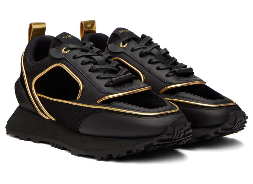 Balmain Black Racer Sneakers (YN1VK704TVNH) (4)