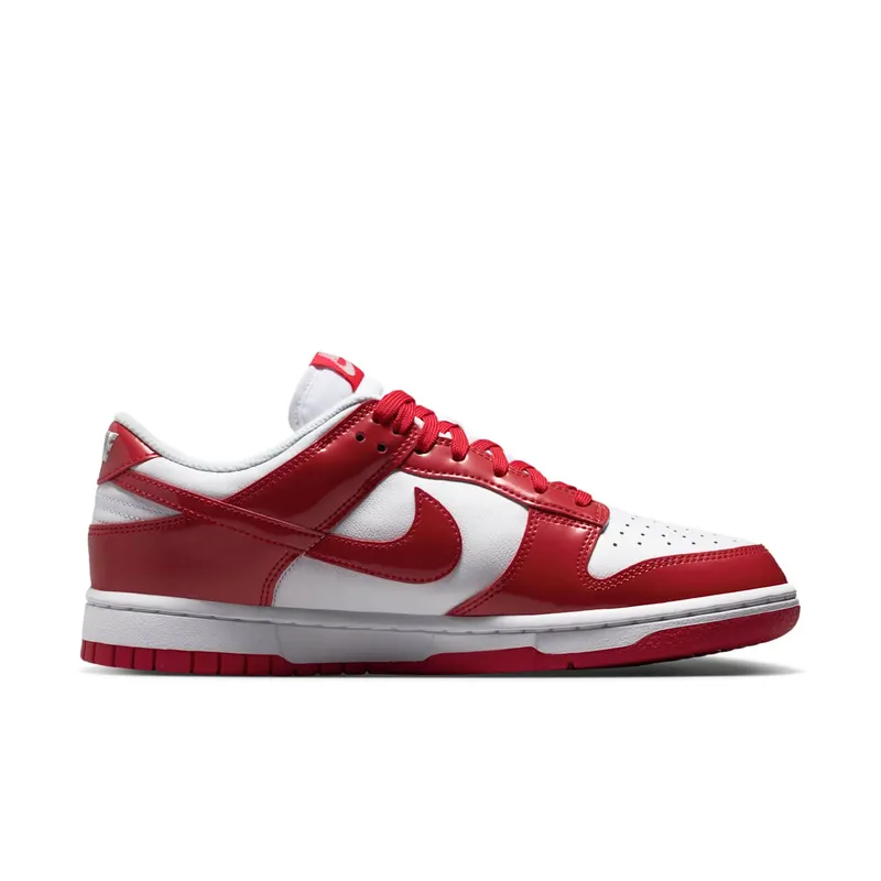 Nike Dunk Low SE Womens “Patent White University Red” (IV5104-101)