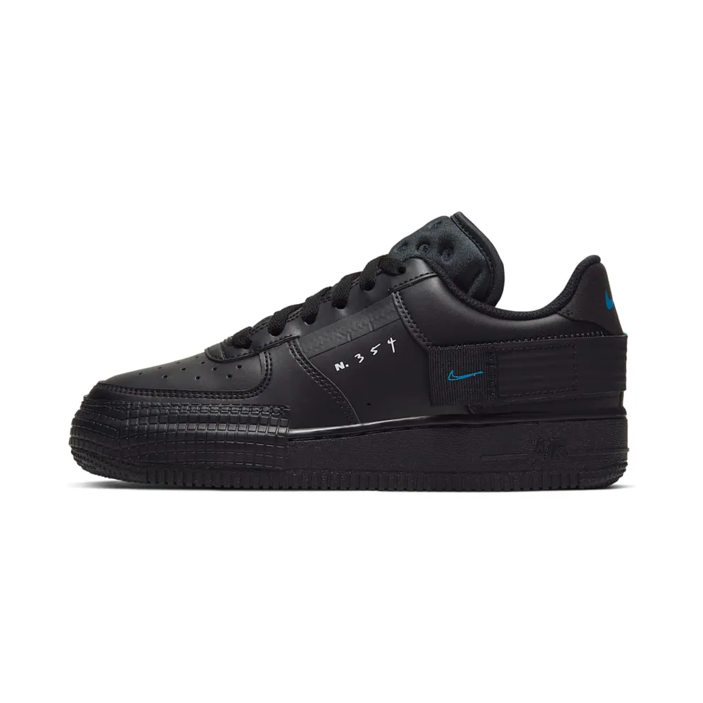 Nike Air Force 1 Type Black Photo Blue (GS) (BQ4793-002)