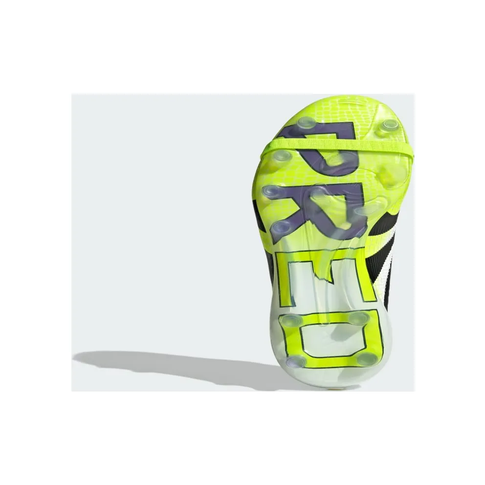 adidas Predator Elite Fold-over Tongue Artificial Grass Boots “Cloud White / Core Black / Lucid Lemon” (JS0945)